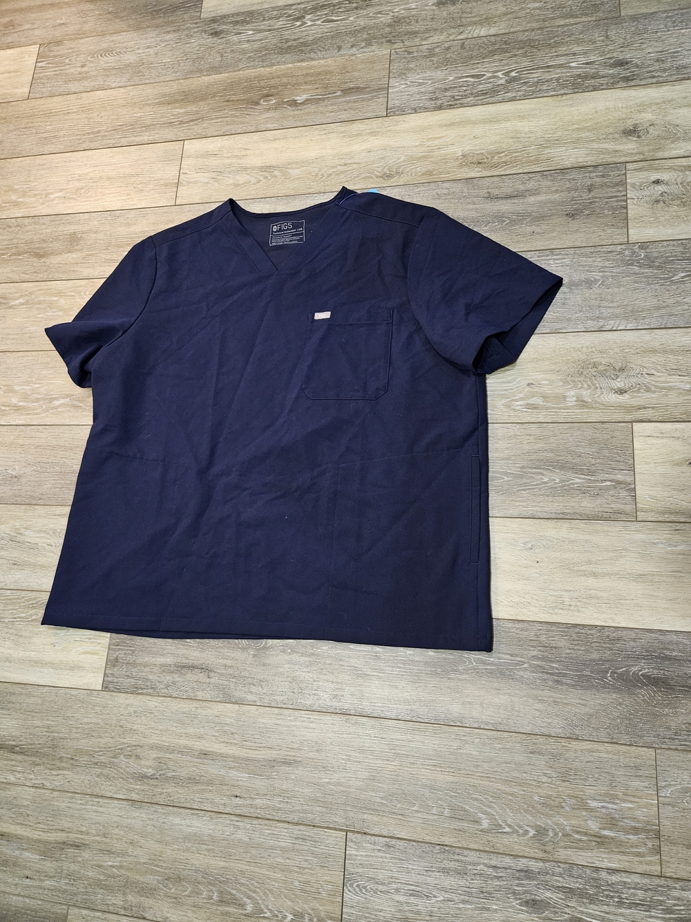 Figs Navy Short Sleeve V-Neck Scrub Shirt Size 4X